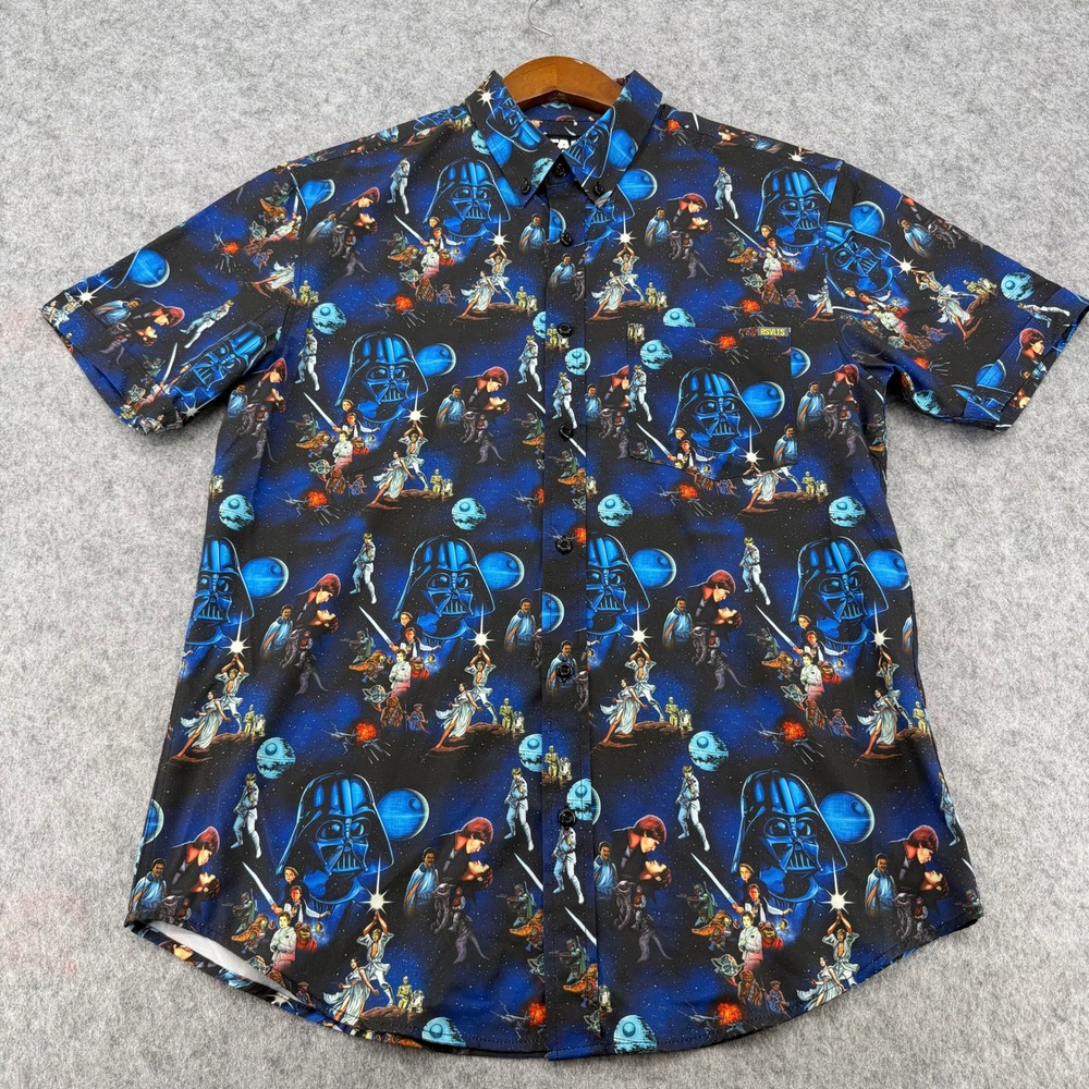 RSVLTS Star Wars KUNUFLEX Shirt Mens Medium Darth Vader Luke Skywalker Galactic